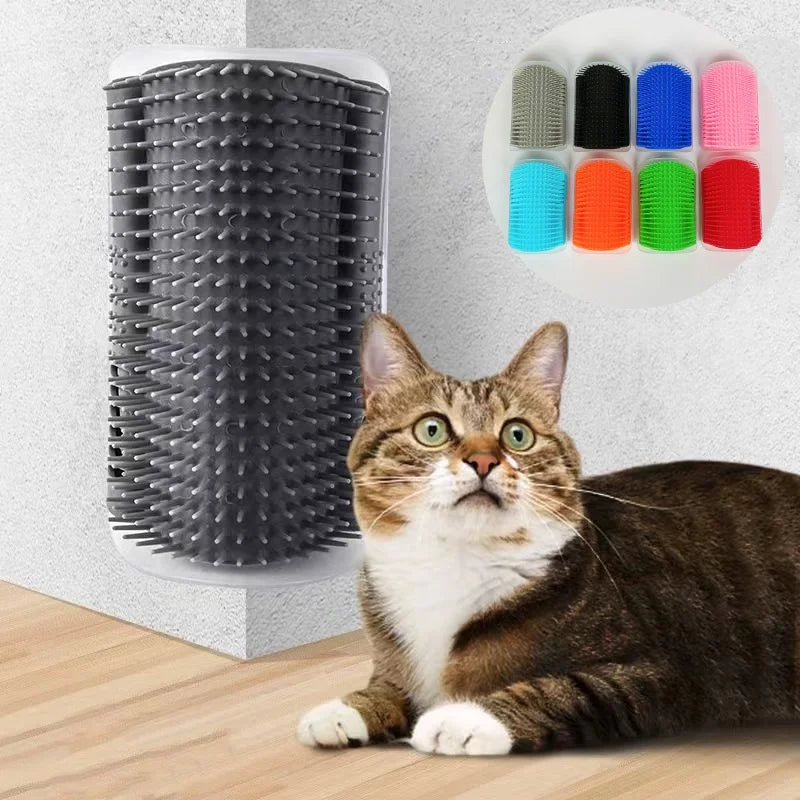 Cat Corner Grooming Brush – Self-Cleaning Massage & Hair Removal Comb