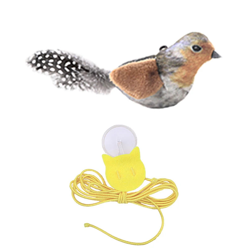 Catnip Bird Plush Toy – Lifelike Feathered Cat Teaser for Kittens & Cats