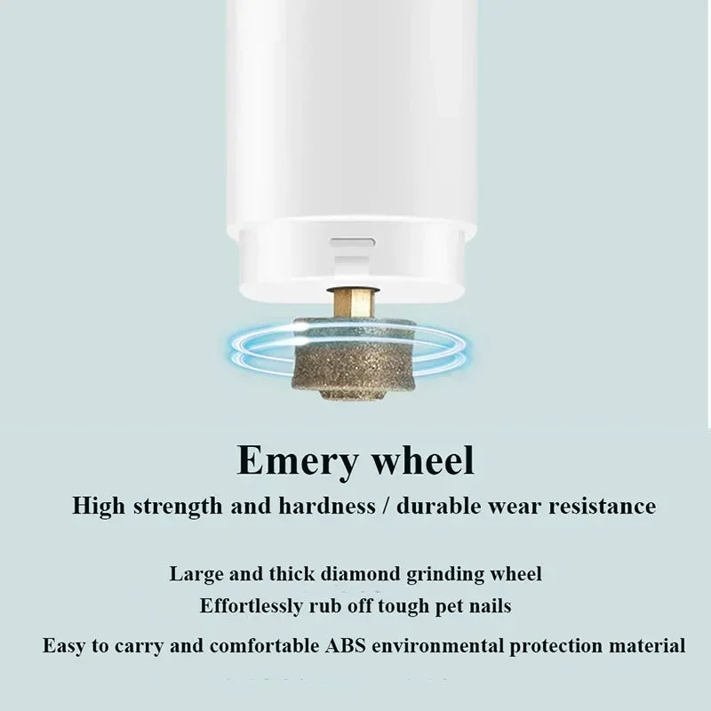 Electric Pet Nail Grinder – Rechargeable USB with LED Light