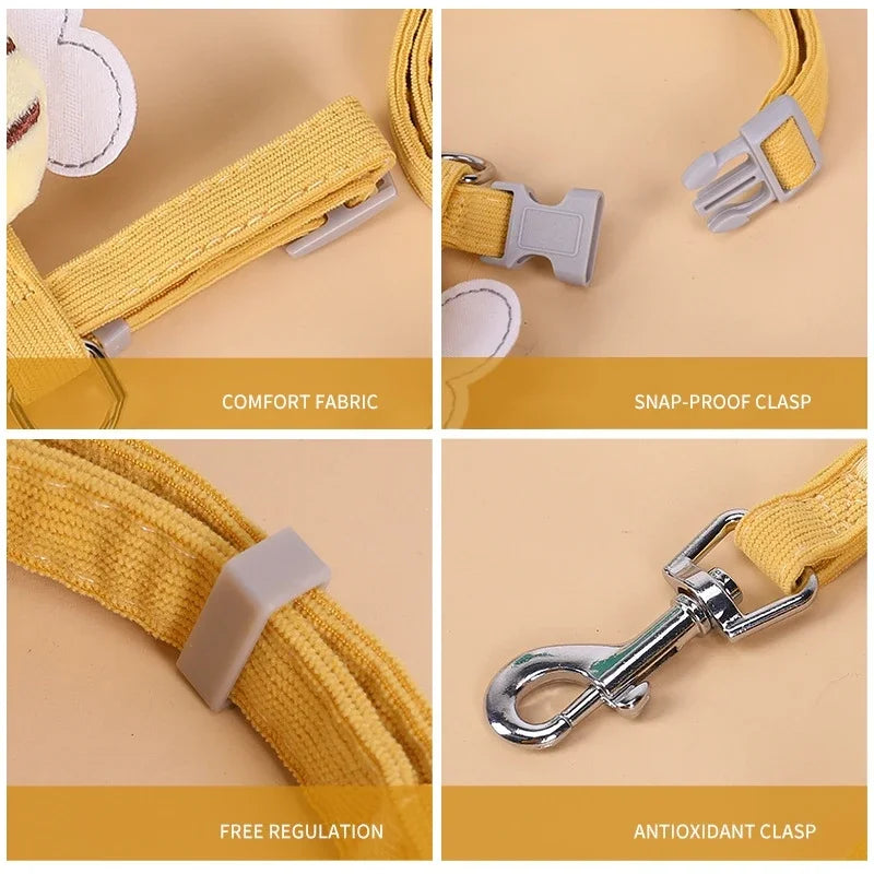 Bee-Themed Cat Harness & Leash Set – Adjustable Walking Vest for Small & Medium Cats