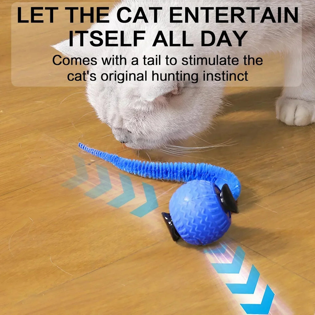 Smart Interactive Cat Ball Toy – Auto-Rolling LED with 3 Speed Modes