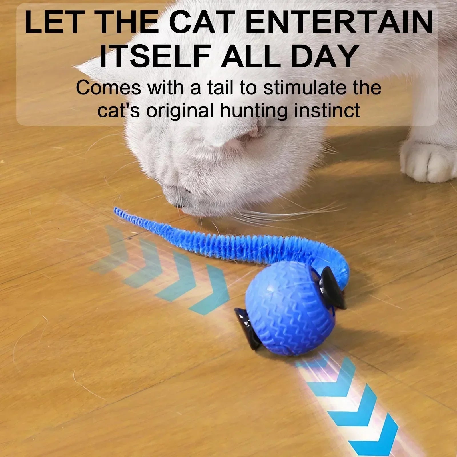 Smart Interactive Cat Ball Toy – Auto-Rolling LED with 3 Speed Modes