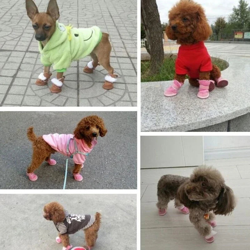 CozyPaws – Plush Winter Dog Boots with Anti-Slip Sole