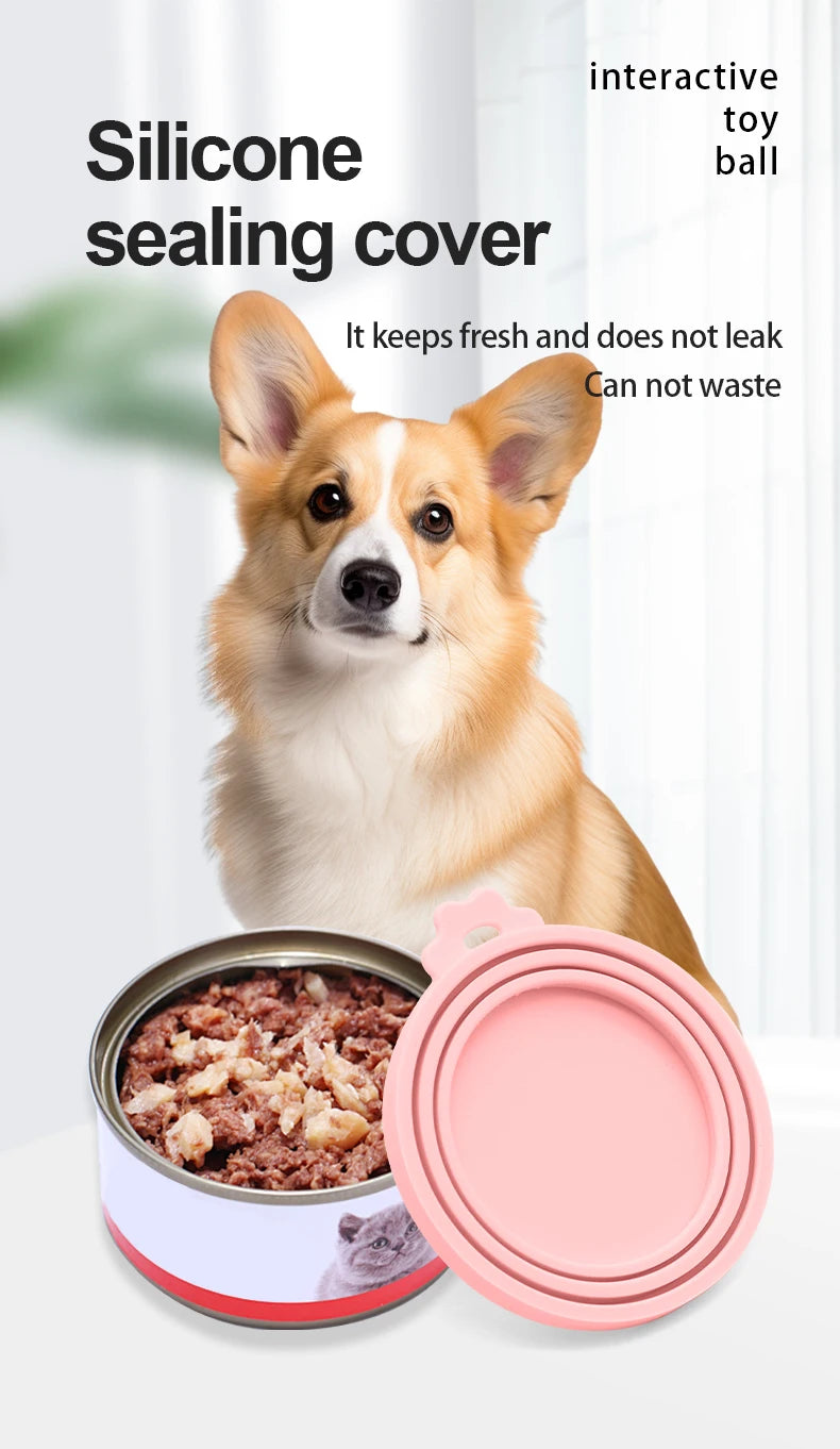 Reusable Silicone Pet Can Lid – BPA-Free Food Cover for Dog & Cat Cans