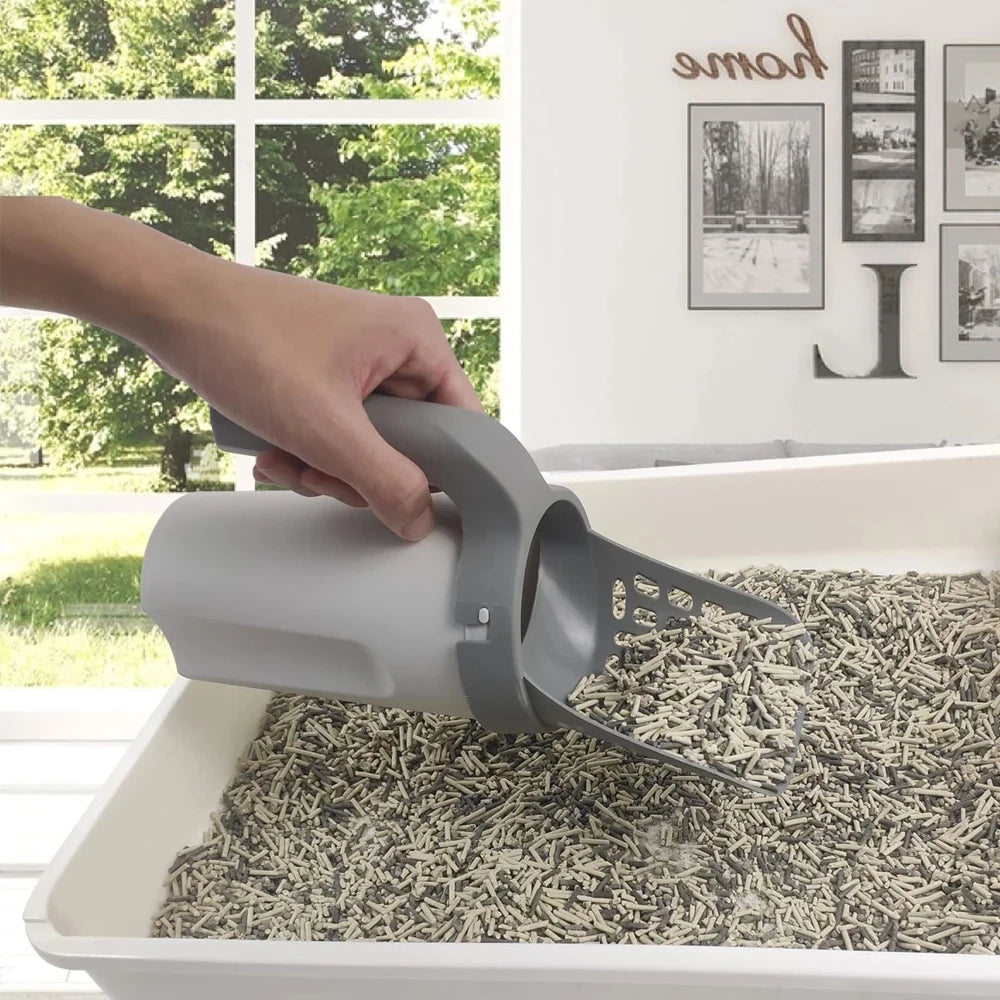 Cat Litter Scoop with Waste Bags – Self-Cleaning Litter Box Accessory