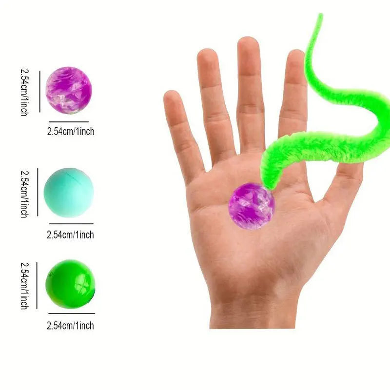 Faux Fur Bouncing Cat Toy Ball – Interactive Puzzle Teaser