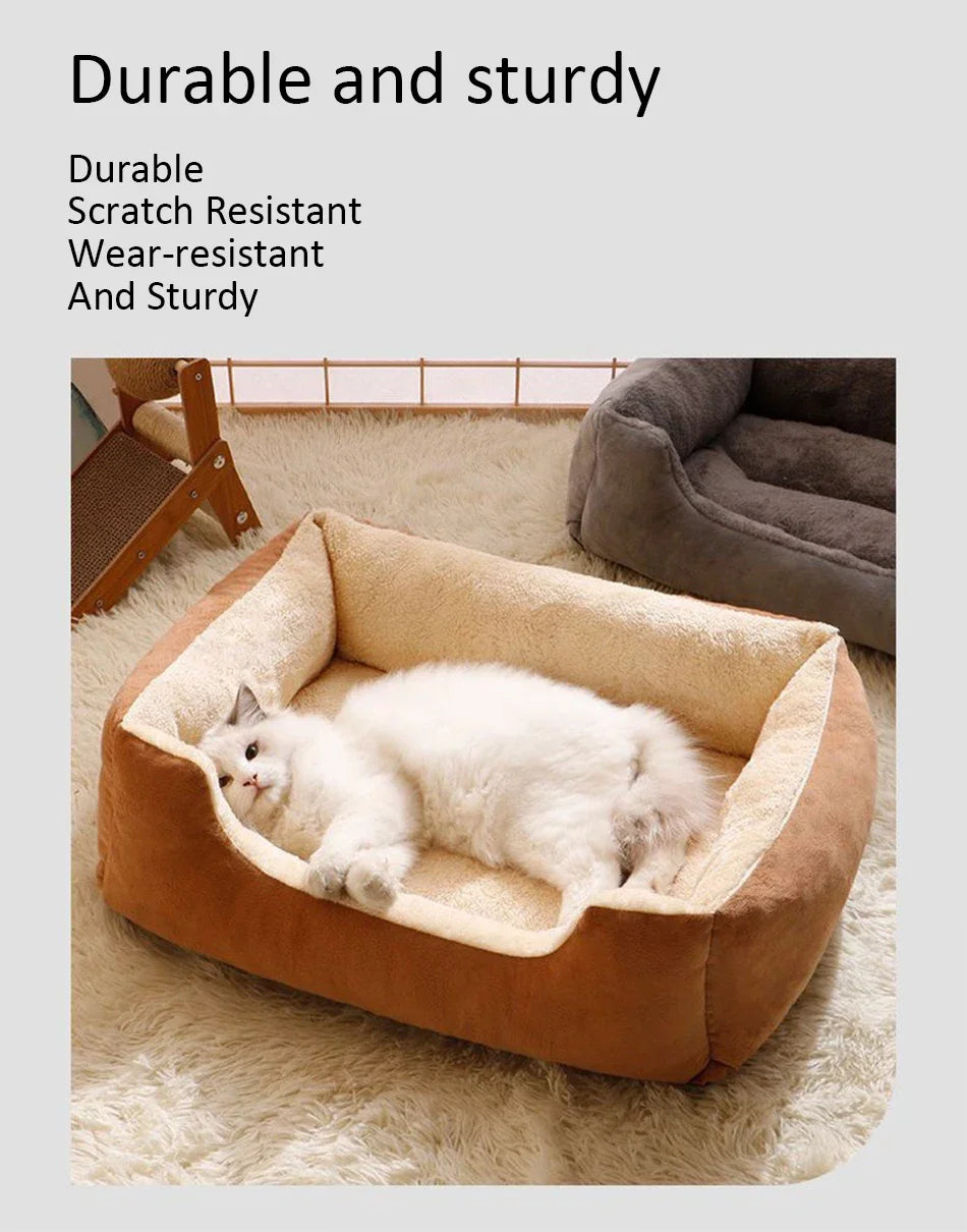 Plush Pet Bed for Cats & Dogs | Soft Breathable Cushion