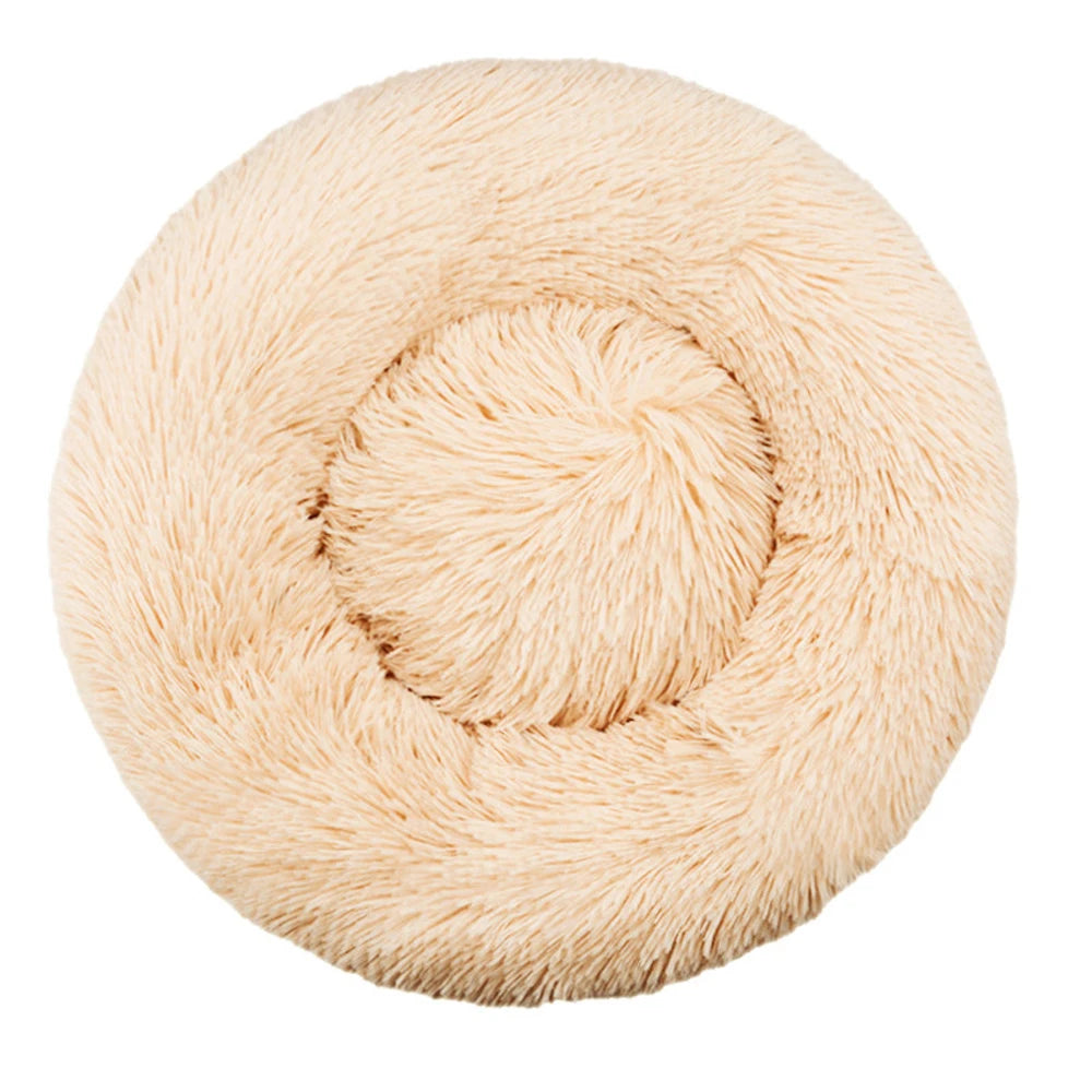 Cozy Round Pet Bed – Ultra-Soft Plush for Dogs & Cats (40–90 cm)
