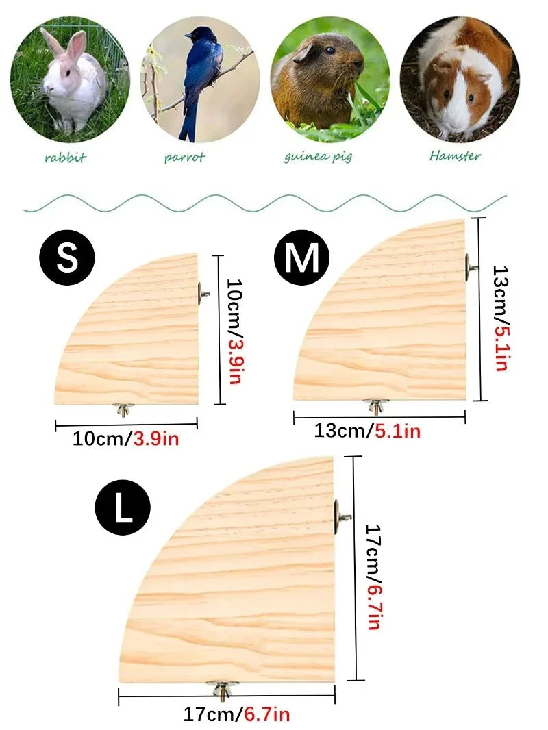 Natural Wood Bird Perch Stand – Multi-Size Platform for Parrots, Parakeets & Small Pets