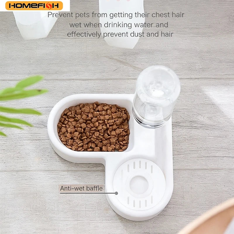 2-in-1 Pet Feeding Set – Food Bowl & Automatic Water Dispenser for Cats & Small Dogs