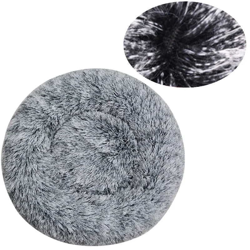 Cozy Round Pet Bed – Ultra-Soft Plush for Dogs & Cats (40–90 cm)