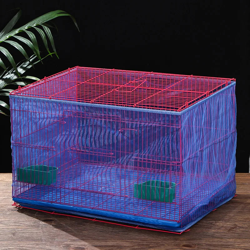 Bird Cage Seed Catcher Net Cover – Stretchy Mesh Skirt for Parrots & Small Birds