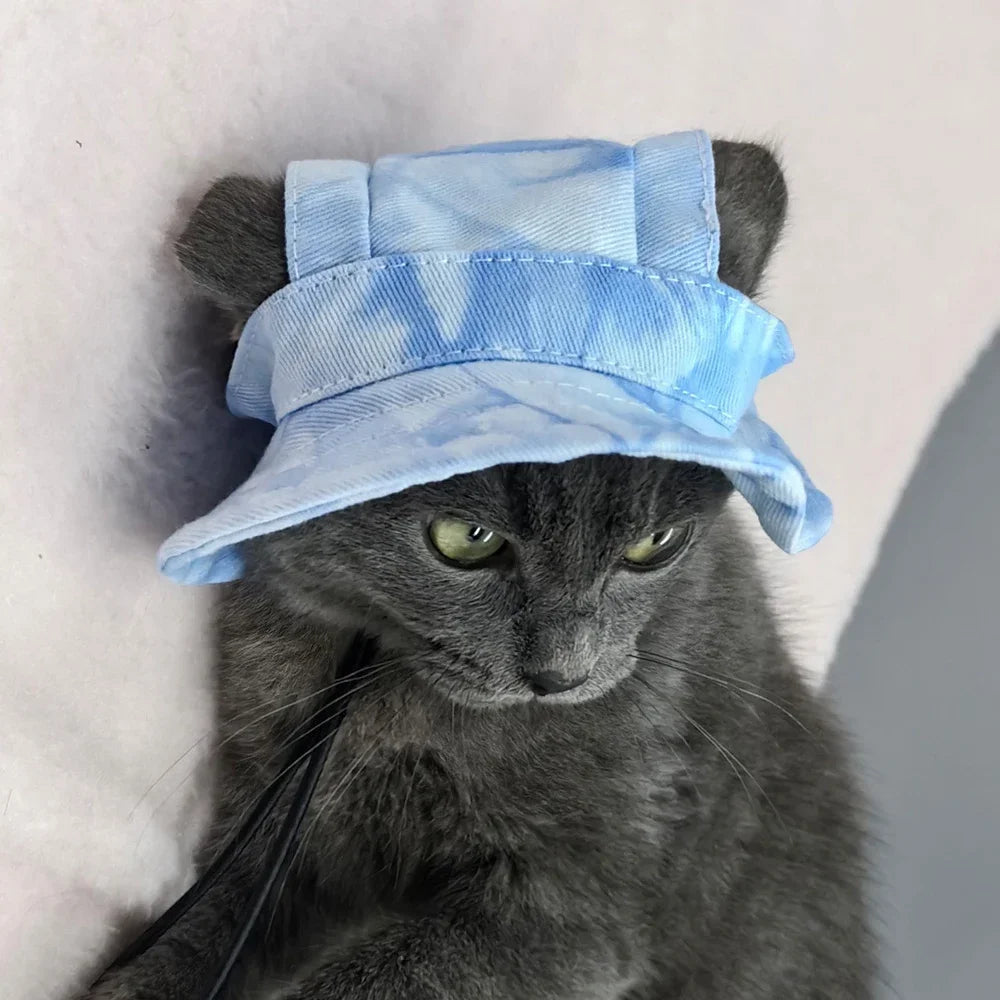 Adjustable Cotton Baseball Cap for Dogs & Cats – Sun Protection Pet Hat