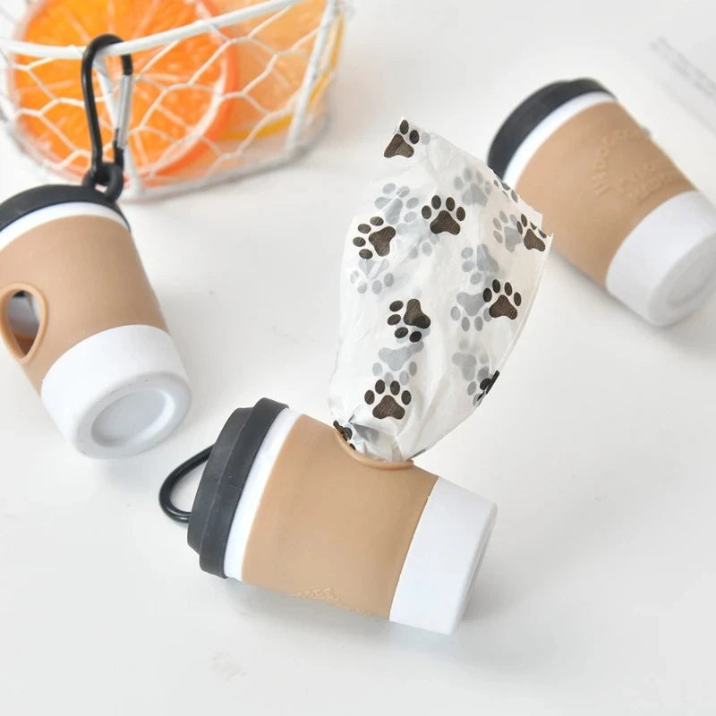 Coffee Cup Pet Waste Bag Dispenser – Portable Dog Walking Accessory