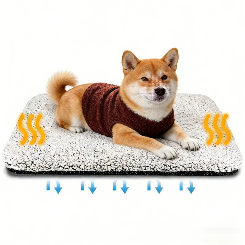 Self-Heating Pet Blanket & Mat – Washable Thermal Pad for Cats & Dogs
