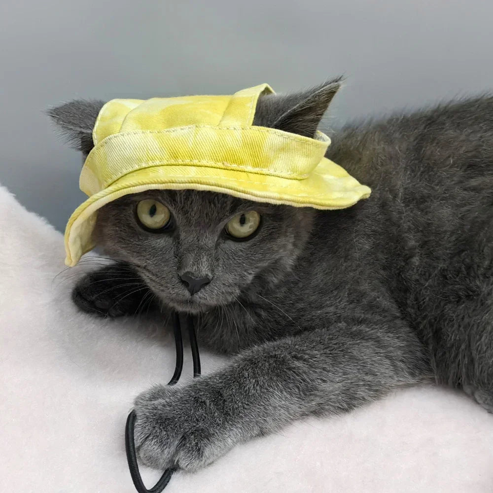 Adjustable Cotton Baseball Cap for Dogs & Cats – Sun Protection Pet Hat