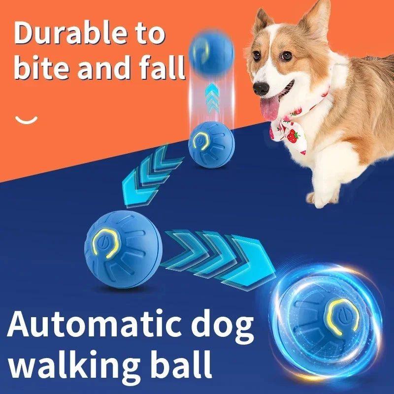 Smart Interactive Pet Ball – USB Rechargeable Auto-Moving Toy for Dogs & Cats