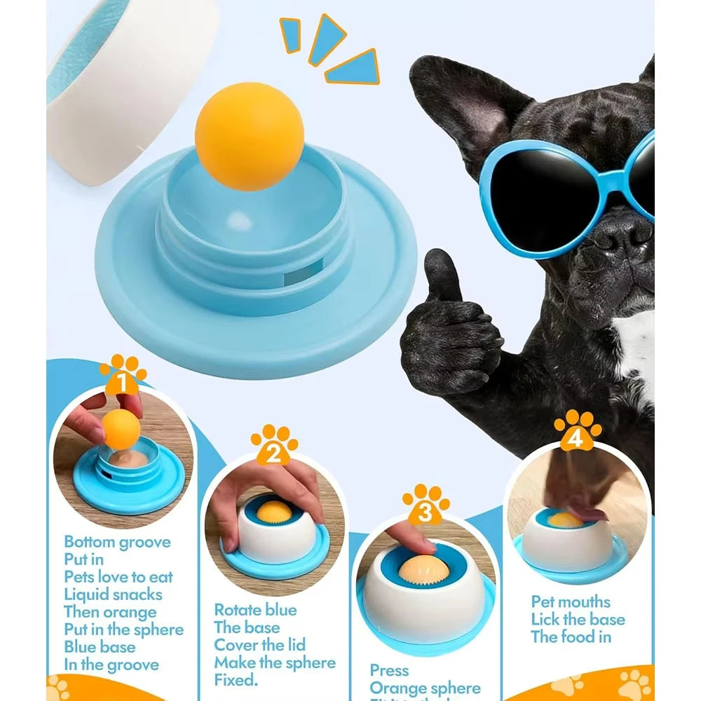 Pet Licking Bowl – Slow Feeder & Interactive Toy for Dogs & Cats