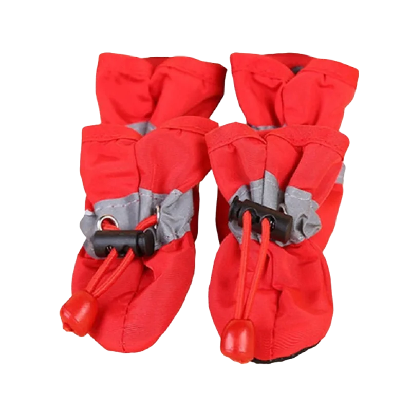 Waterproof Dog Boots – Anti-Slip Rain Shoes for Small Dogs & Cats (4-Pack)