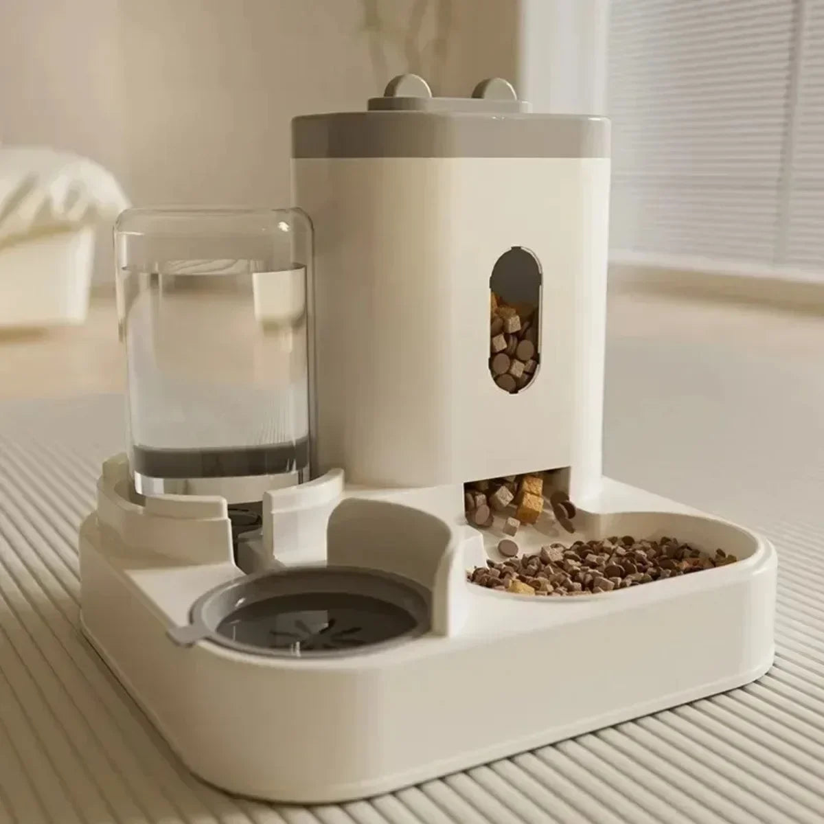 2-in-1 Automatic Pet Food & Water Dispenser – Gravity-Fed Bowl with Large Capacity for Cats & Dogs