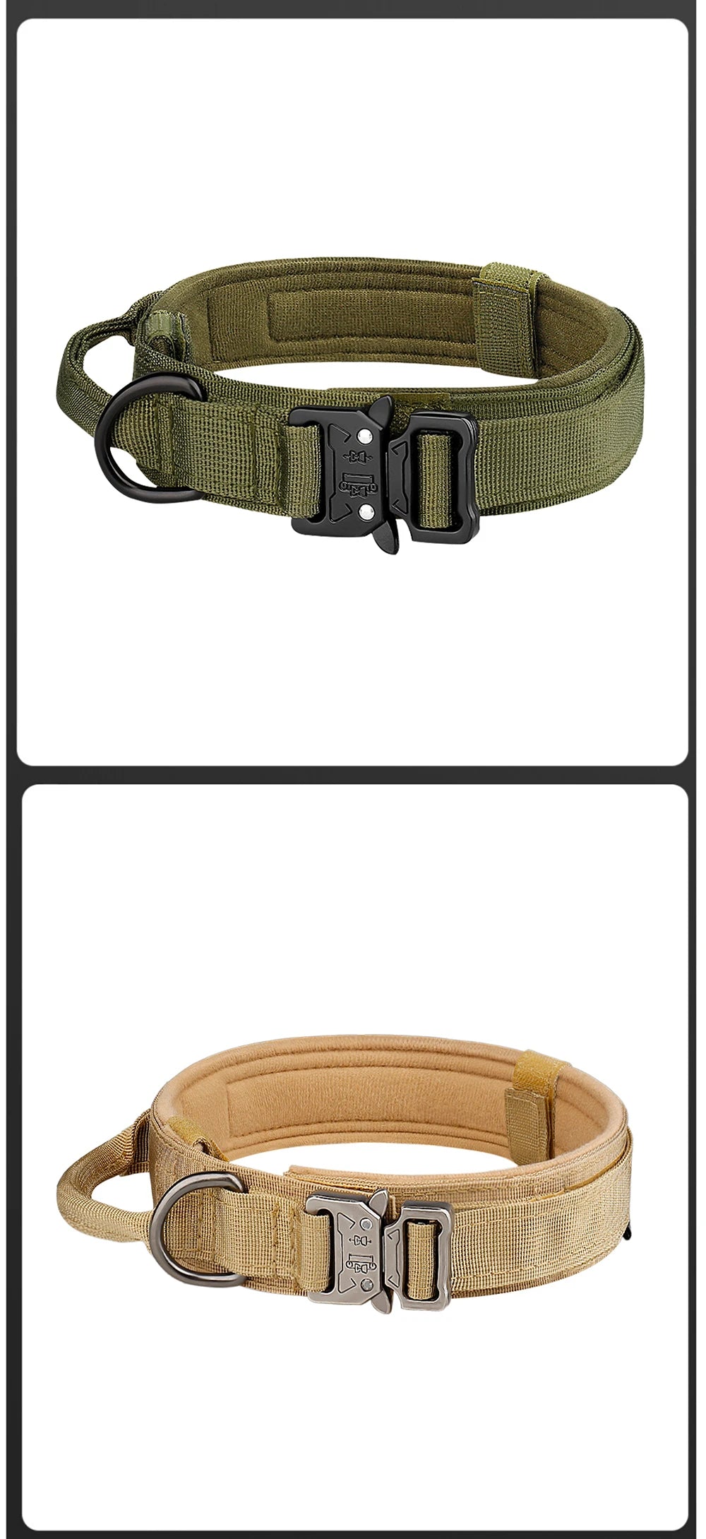 Tactical Dog Collar – Heavy-Duty Nylon with Metal Buckle | M, L, XL