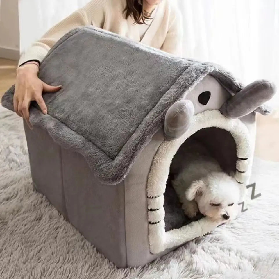 Cozy Pet House Bed – Removable & Washable | Dogs & Cats