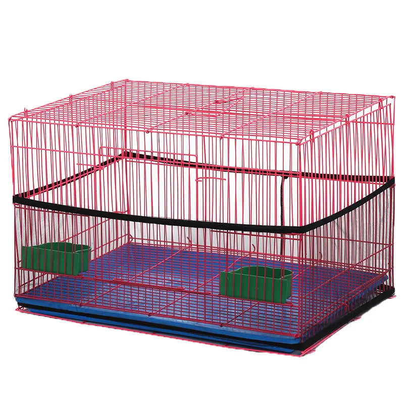 Bird Cage Seed Catcher Net Cover – Stretchy Mesh Skirt for Parrots & Small Birds