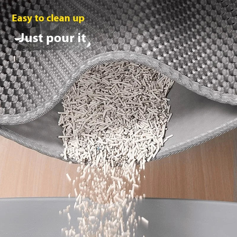 Double-Layer Cat Litter Mat – Waterproof, Non-Slip & Washable