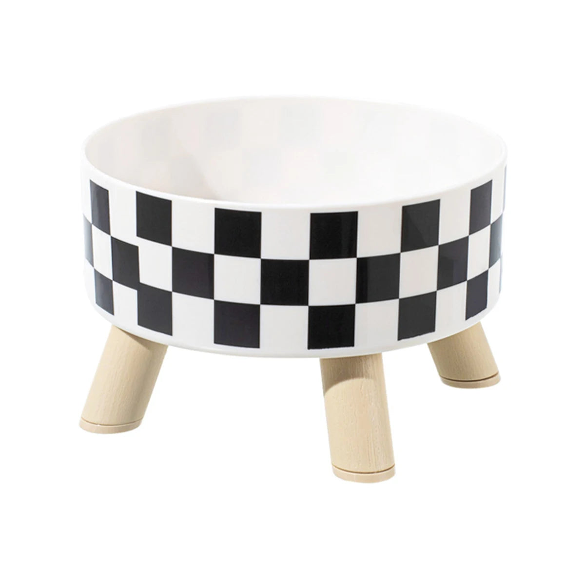 Non-Slip Polka Dot Pet Bowl for Cats & Dogs – Easy to Clean | White & Black