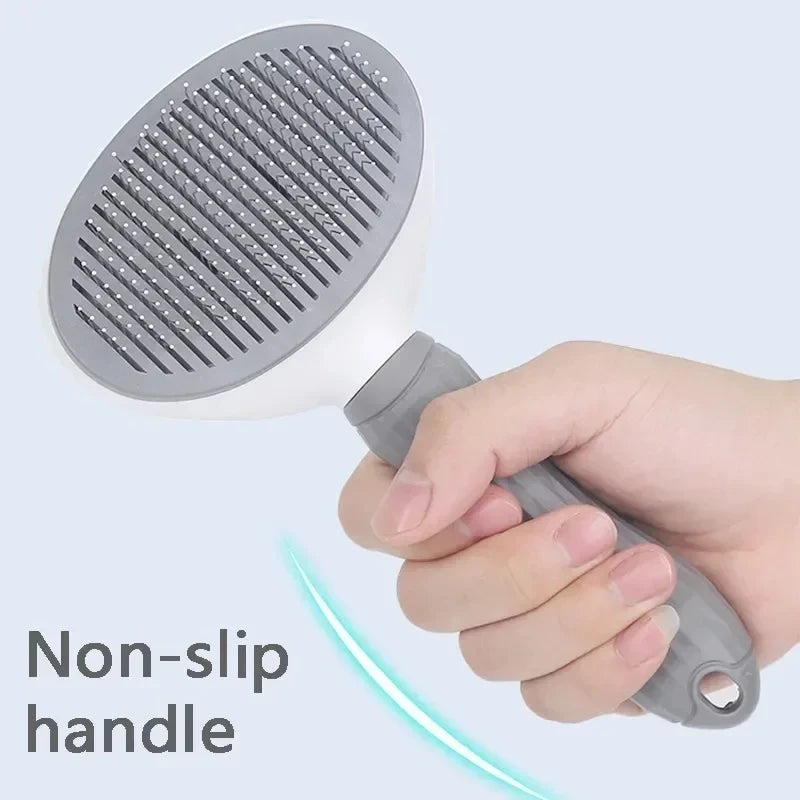 Self-Cleaning Pet Slicker Brush – Grooming & Dematting Comb for Dogs & Cats