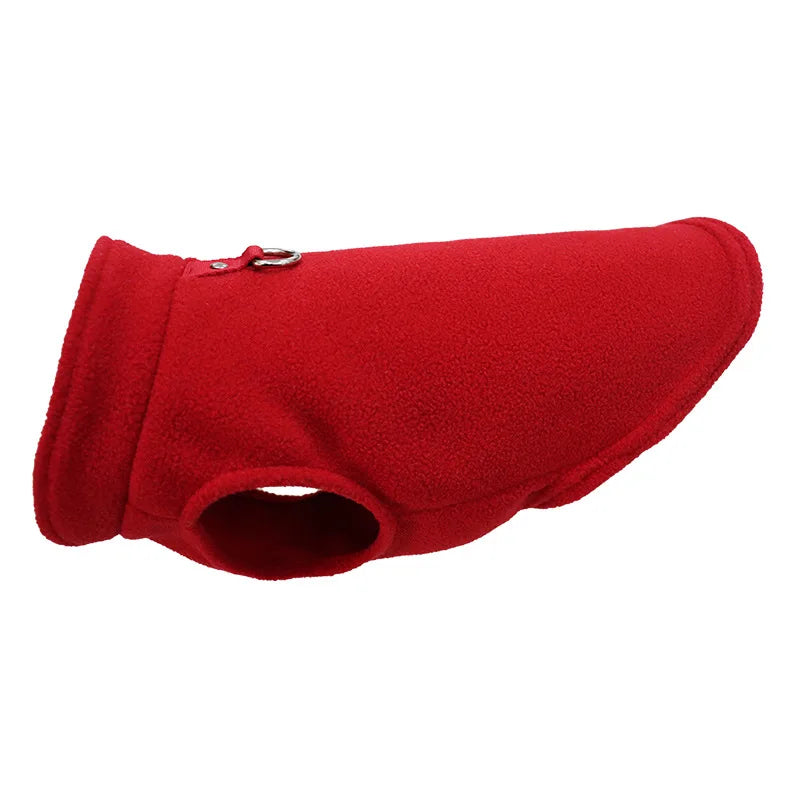 Soft Fleece Pet Vest Jacket with D-Ring | Dog & Cat Winter Coat