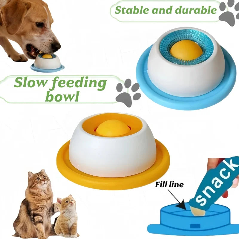 Pet Licking Bowl – Slow Feeder & Interactive Toy for Dogs & Cats
