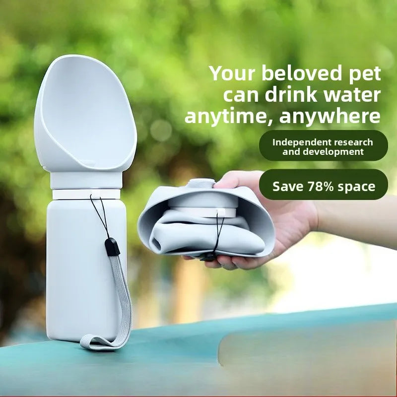 HydroWalk – Portable Foldable Dog Water Bottle & Dispenser 550ML