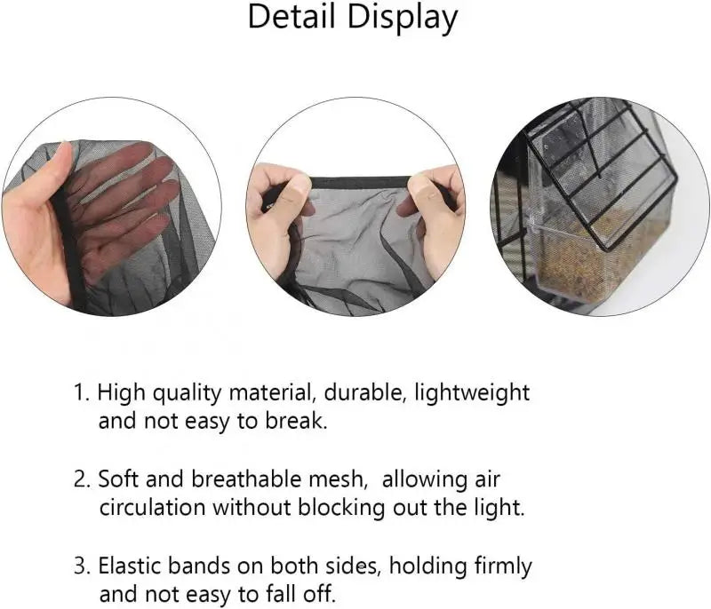 Bird Cage Seed Catcher Net Cover – Stretchy Mesh Skirt for Parrots & Small Birds