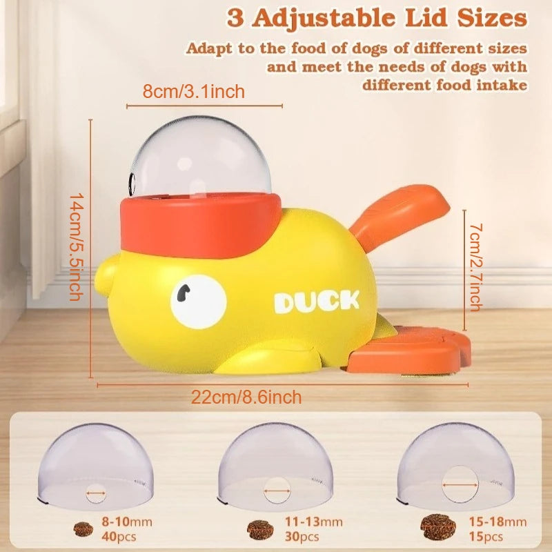 Duck Puzzle Treat Dispenser – Interactive Slow Feeder & Training Toy for Dogs | No Battery