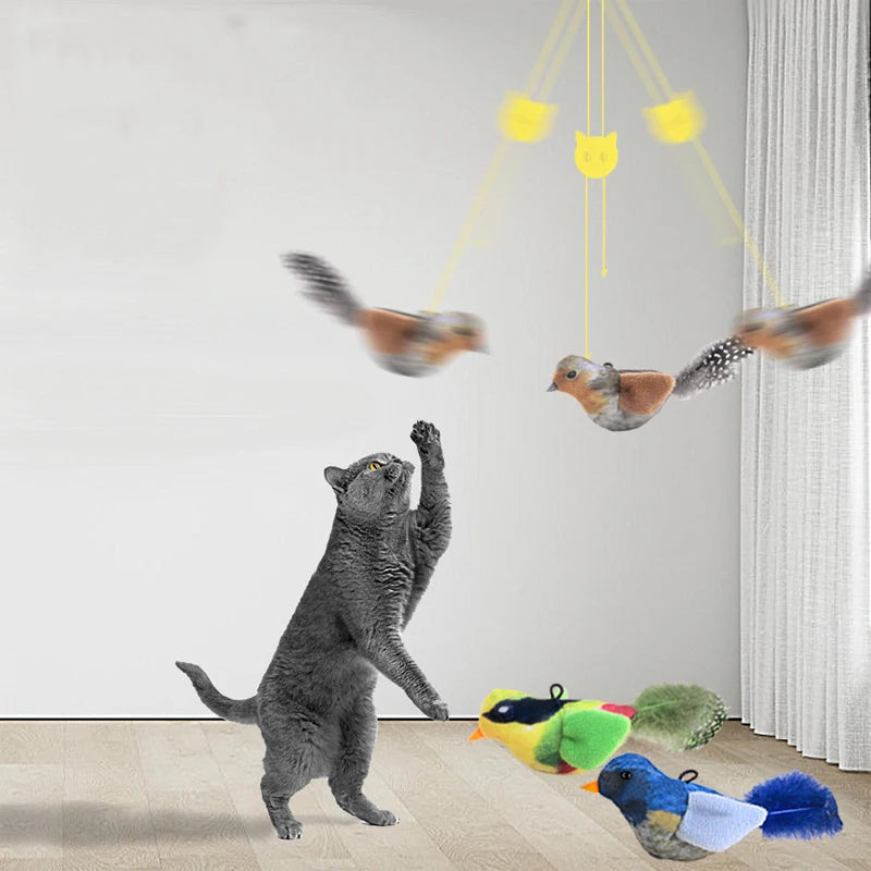 Catnip Bird Plush Toy – Lifelike Feathered Cat Teaser for Kittens & Cats