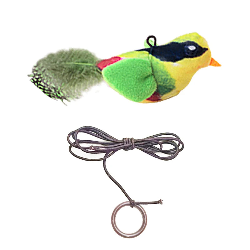 Catnip Bird Plush Toy – Lifelike Feathered Cat Teaser for Kittens & Cats