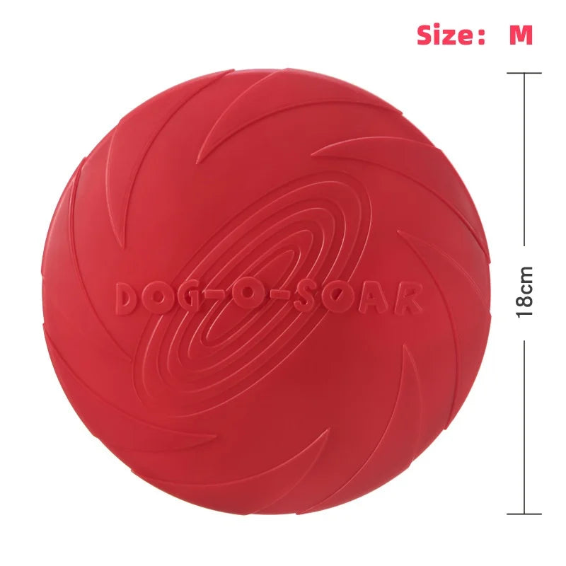 Silicone Flying Disc Dog & Cat Toy – Durable Rubber Frisbee for Interactive Play