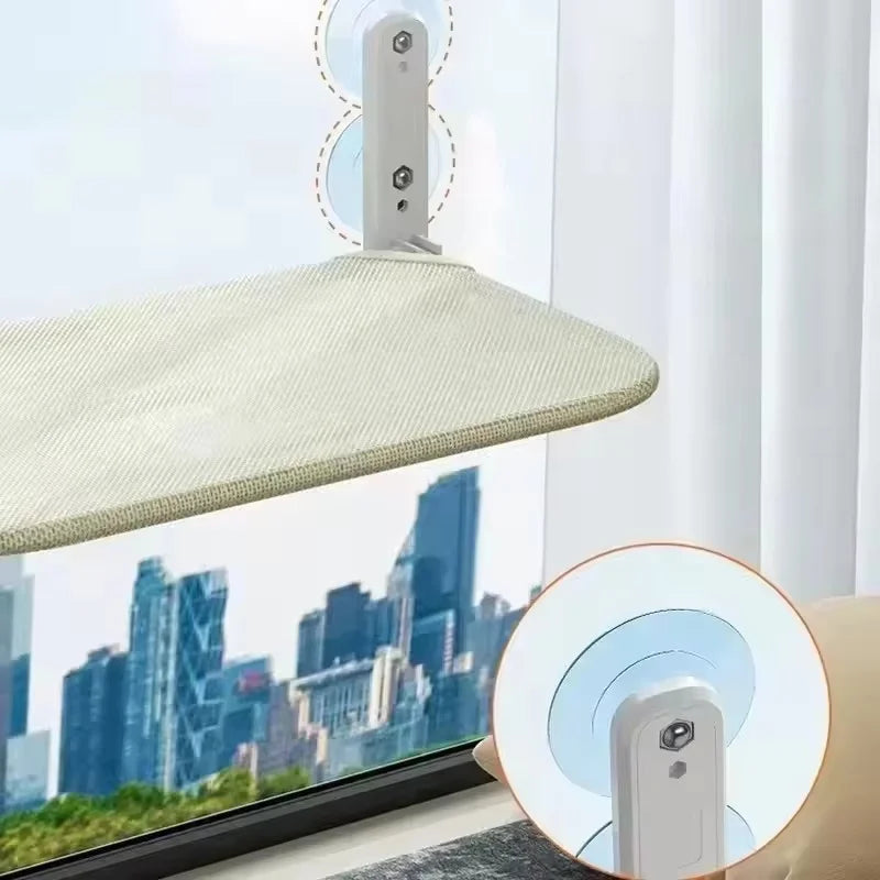 Cat Window Hammock Bed – Suction Cup Hanging Perch with Washable Plush Mat
