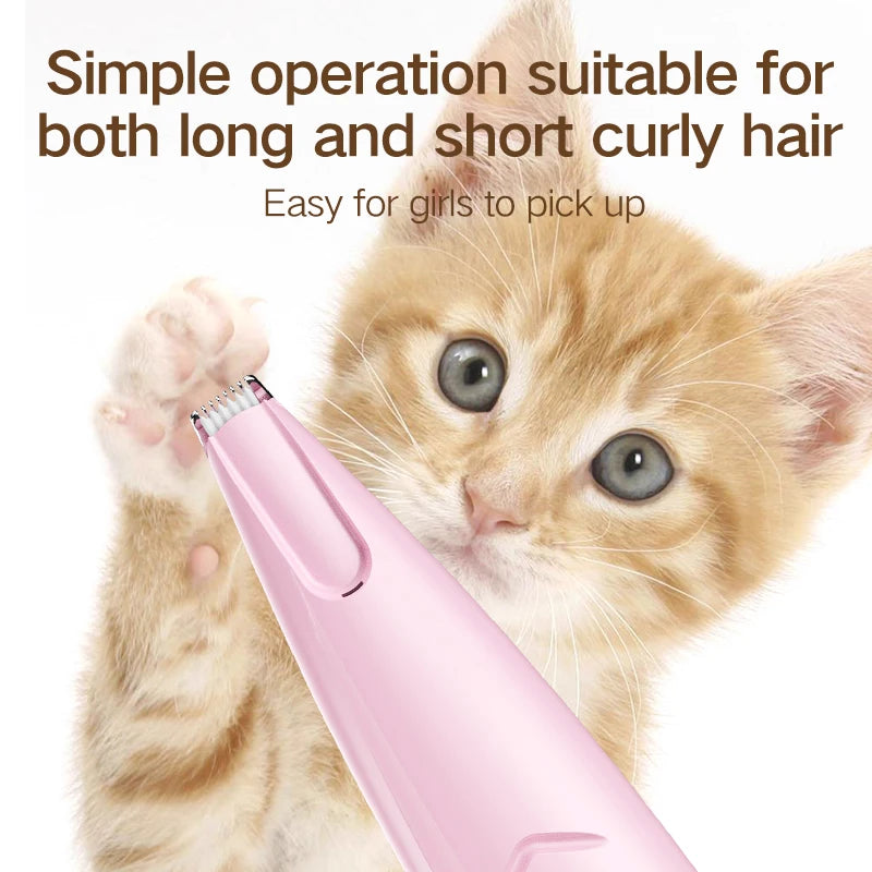 Electric Pet Paw Hair Trimmer – Quiet, Safe & Rechargeable Clipper for Dogs & Cats