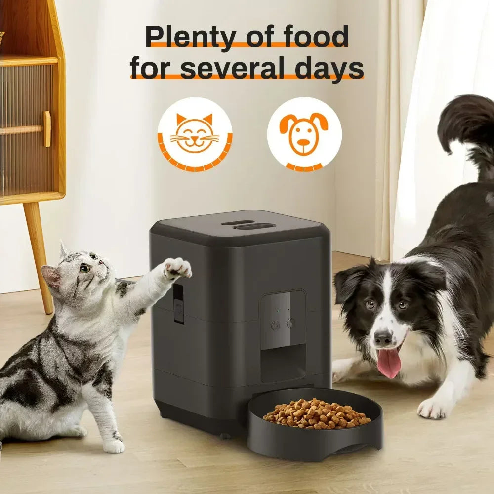 Smart 2L Automatic Pet Feeder with WiFi App Control – Timed & Portion-Controlled Food Dispenser for Cats & Dogs