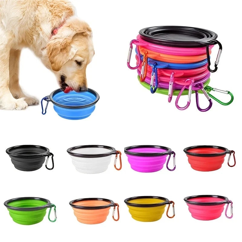 Portable Collapsible Pet Bowl – Silicone Travel Bowl for Dogs & Cats | 350ml