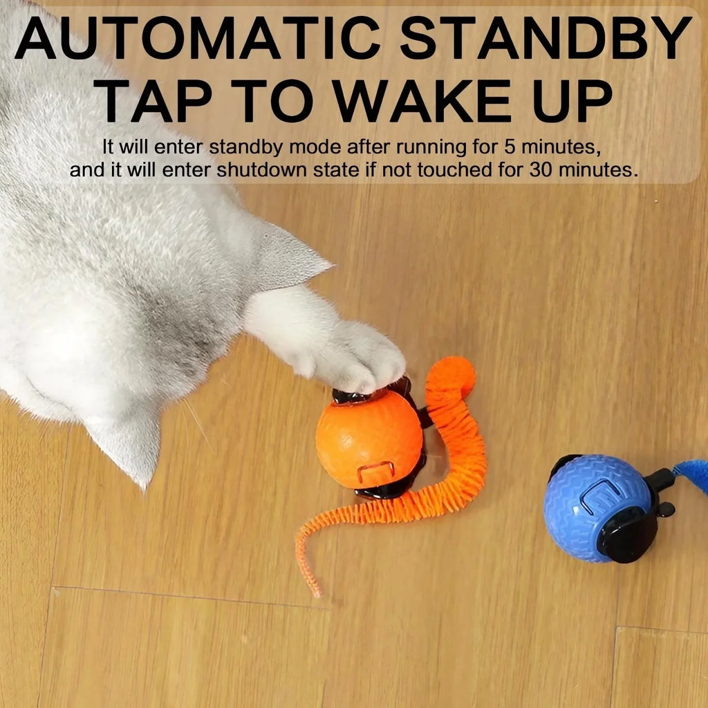 Smart Interactive Cat Ball Toy – Auto-Rolling LED with 3 Speed Modes