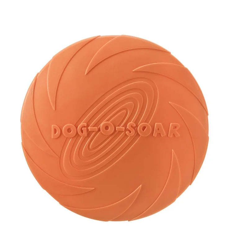 Silicone Flying Disc Dog & Cat Toy – Durable Rubber Frisbee for Interactive Play