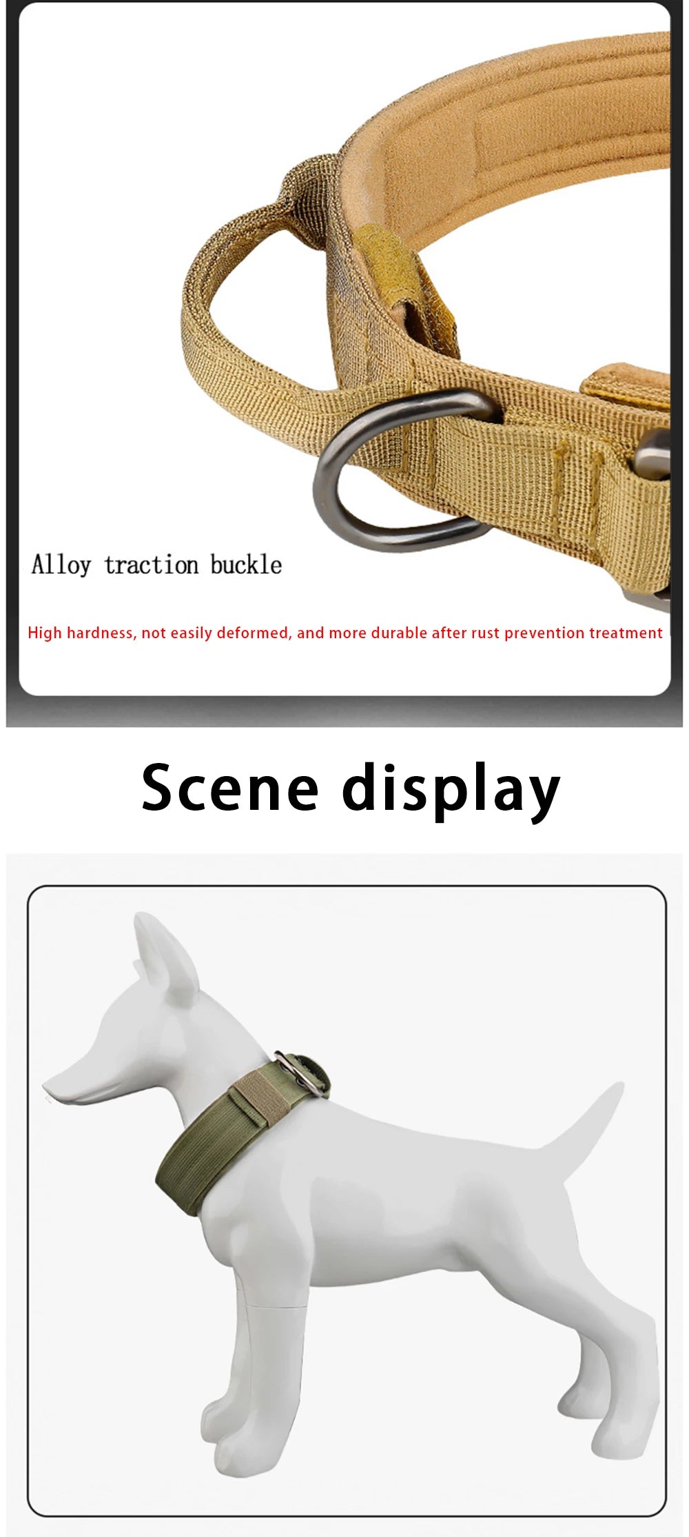 Tactical Dog Collar – Heavy-Duty Nylon with Metal Buckle | M, L, XL