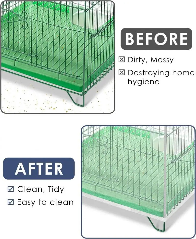 Bird Cage Seed Catcher Net Cover – Stretchy Mesh Skirt for Parrots & Small Birds