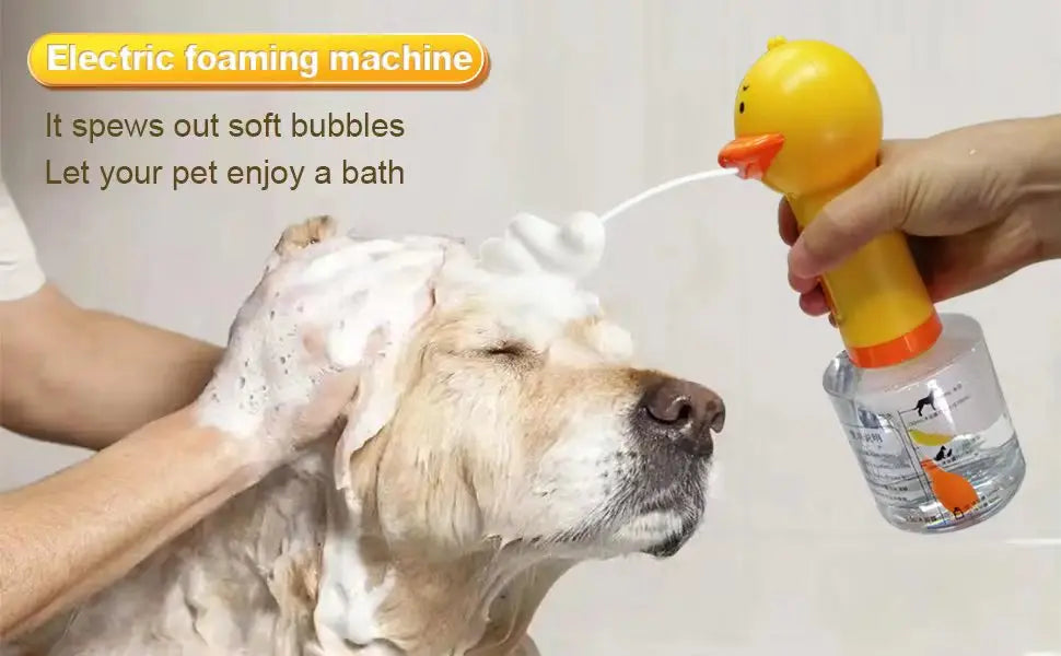 Electric Pet Foam Bath Dispenser – USB Rechargeable | Dog & Cat Grooming