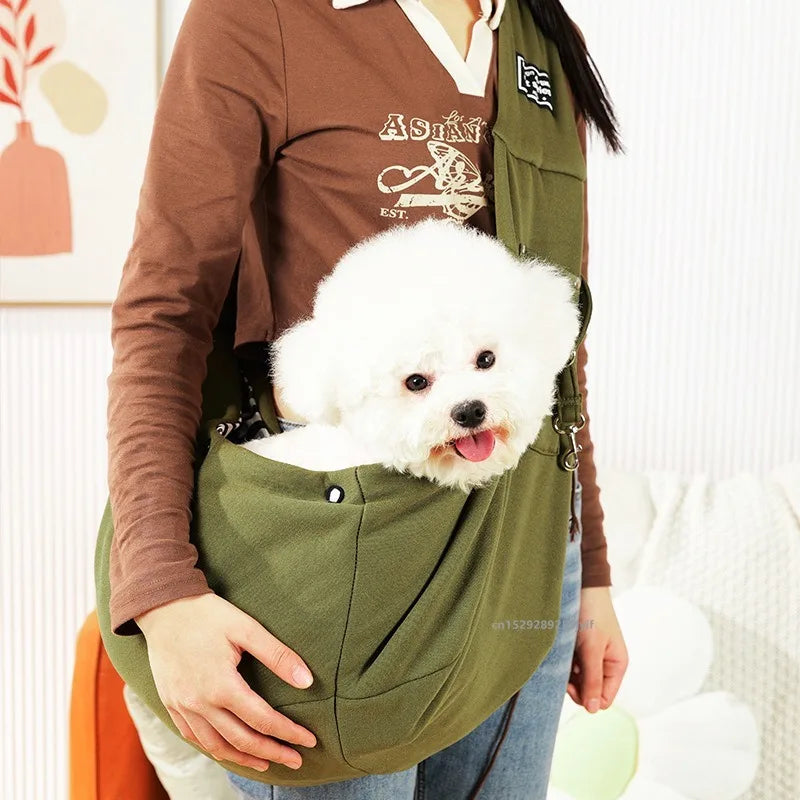 Pet Sling Carrier Bag – Hands-Free Shoulder Bag for Small Dogs & Cats