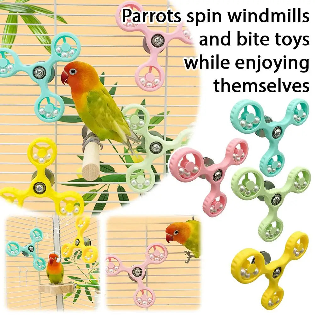 Interactive Parrot Windmill Chewing Toy – Mental Stimulation & Entertainment