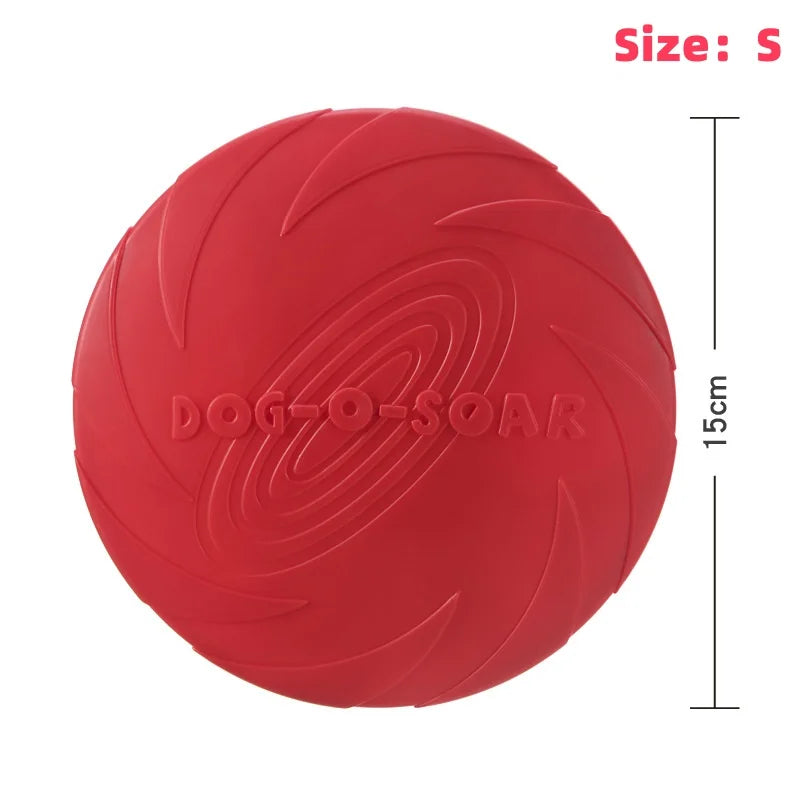 Silicone Flying Disc Dog & Cat Toy – Durable Rubber Frisbee for Interactive Play